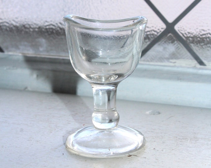 Vintage Glass Eye Wash Cup Weird Shot Glass