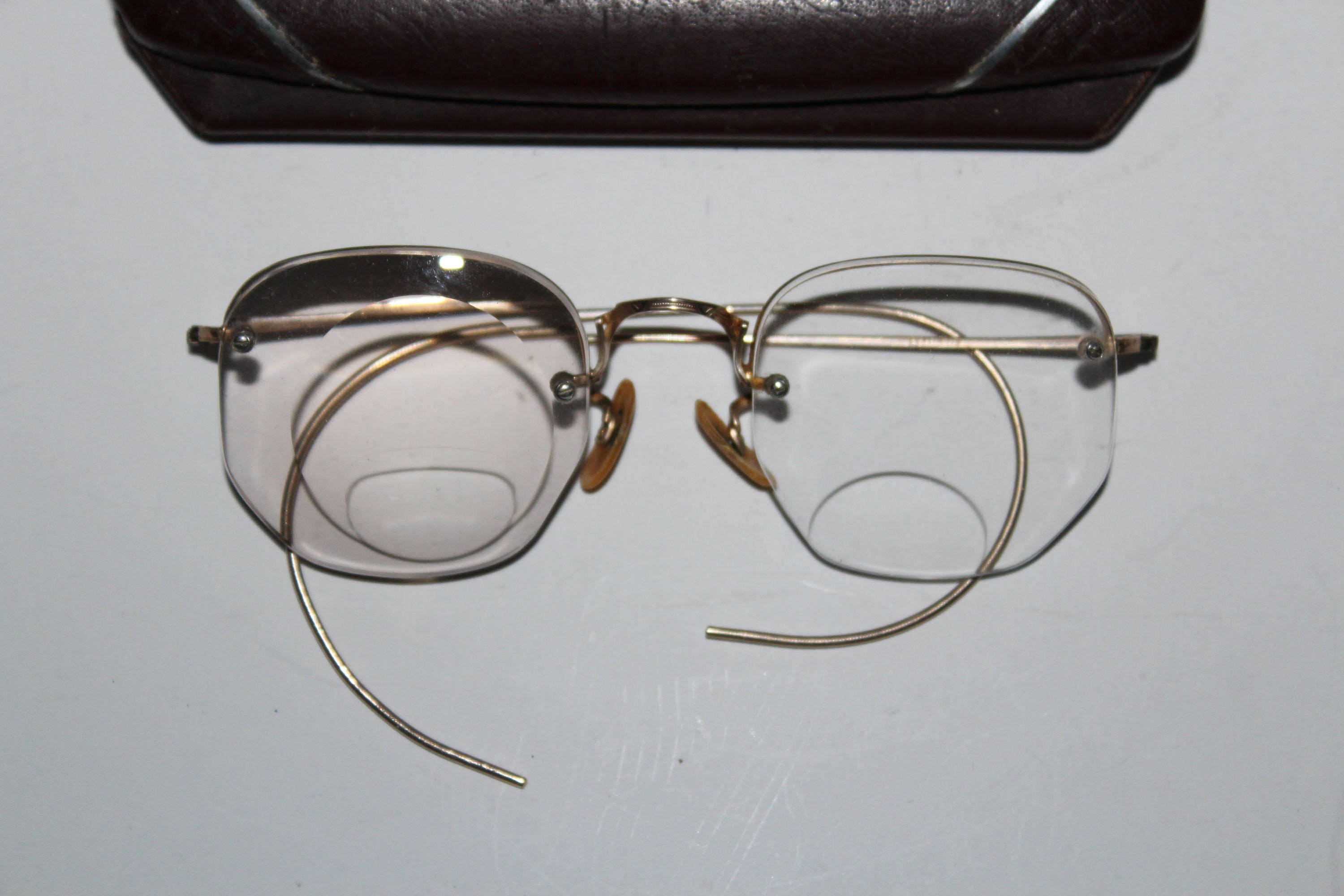 Antique Eyeglasses by Shuron 10K Gold Filled Frames with Case