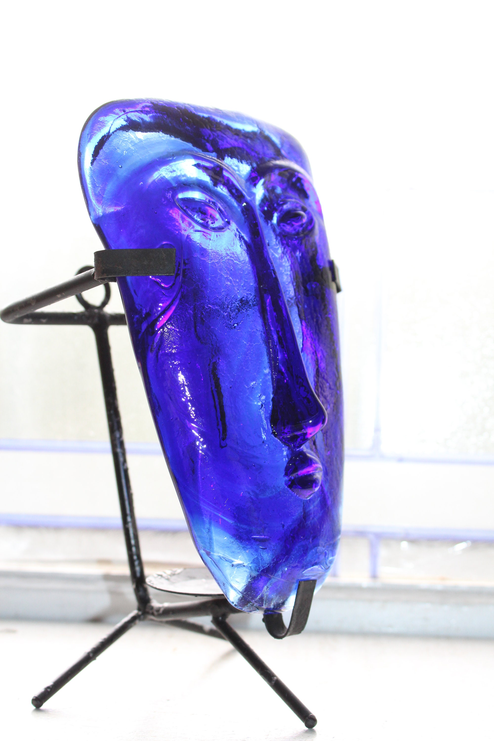 Skydreamer Glass Face Mask by Jaramillo Bro. Erik Hoglund Style Candle Holder Wall Sconce