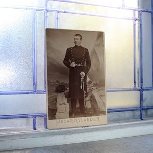Antique Swedish Soldier Photograph Cabinet Card 1800s
