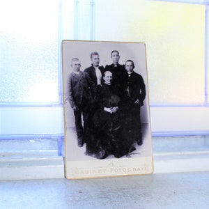 Antike Kabinett Karte Fotografie Viktorianische Familie 1800