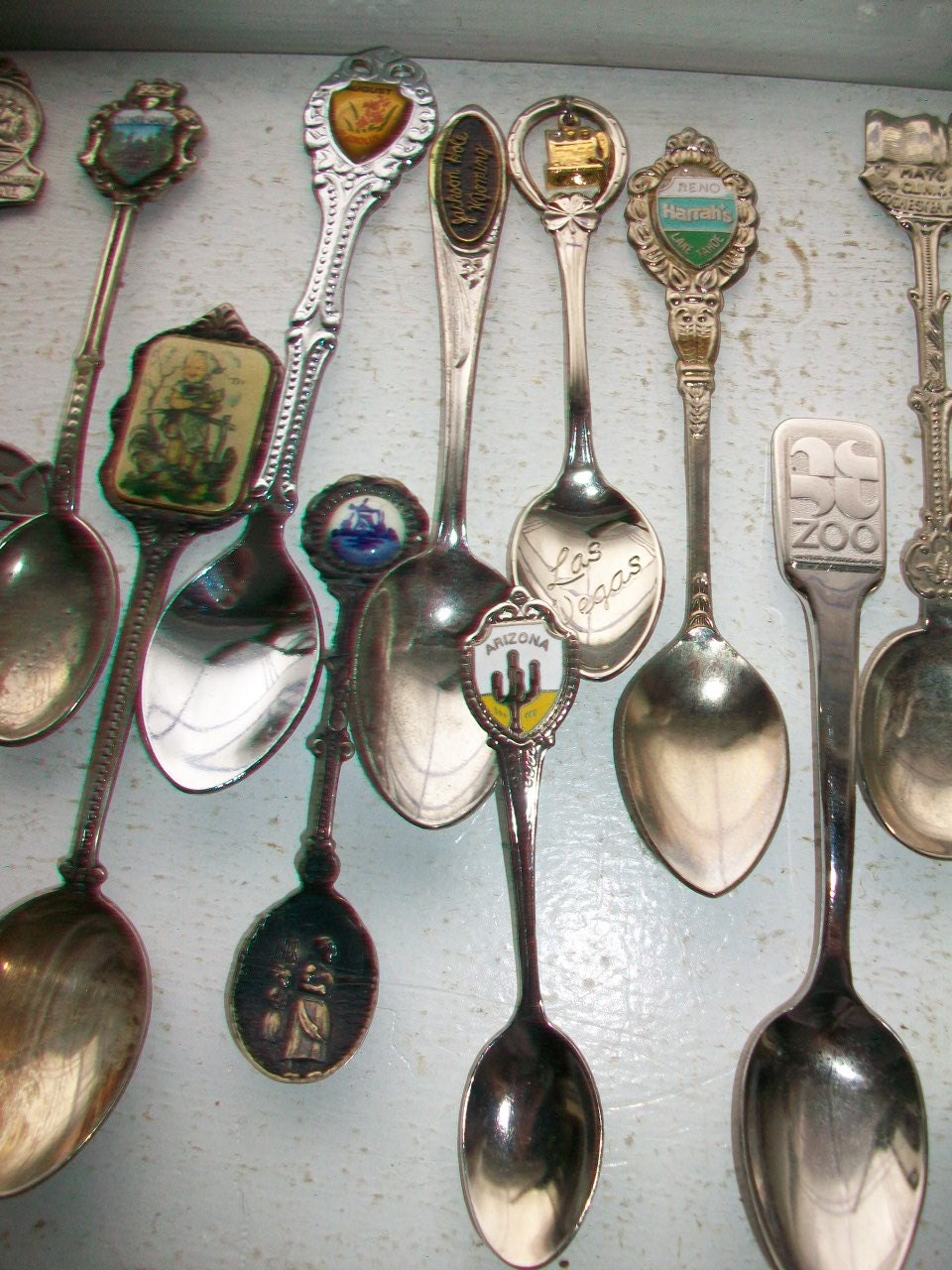 23 Vintage Collectible Spoons Various Cities