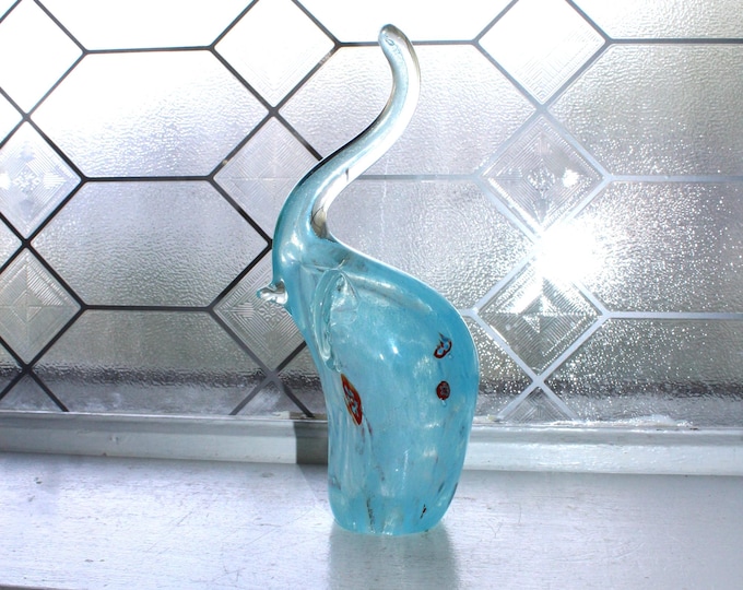 Vintage Murano Art Glass Millefiori Elephant Figurine