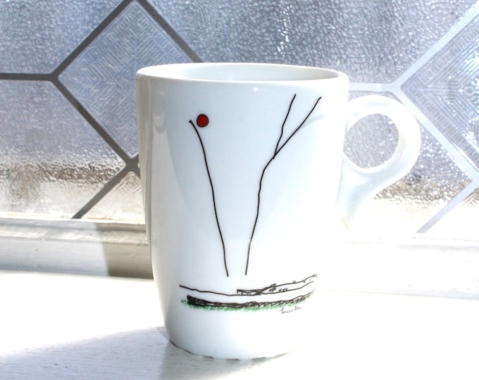 Porsgrund Norsk BreMuseum Coffee Mug Vintage Scandinavian Souvenir 2005