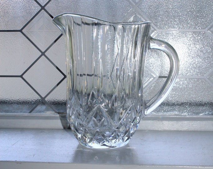 Elegant Crystal Pitcher Vintage Tableware