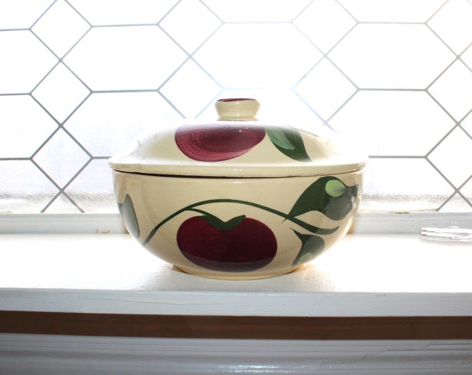Watt Pottery Apple Baker & Lid #54 Vintage 1950s