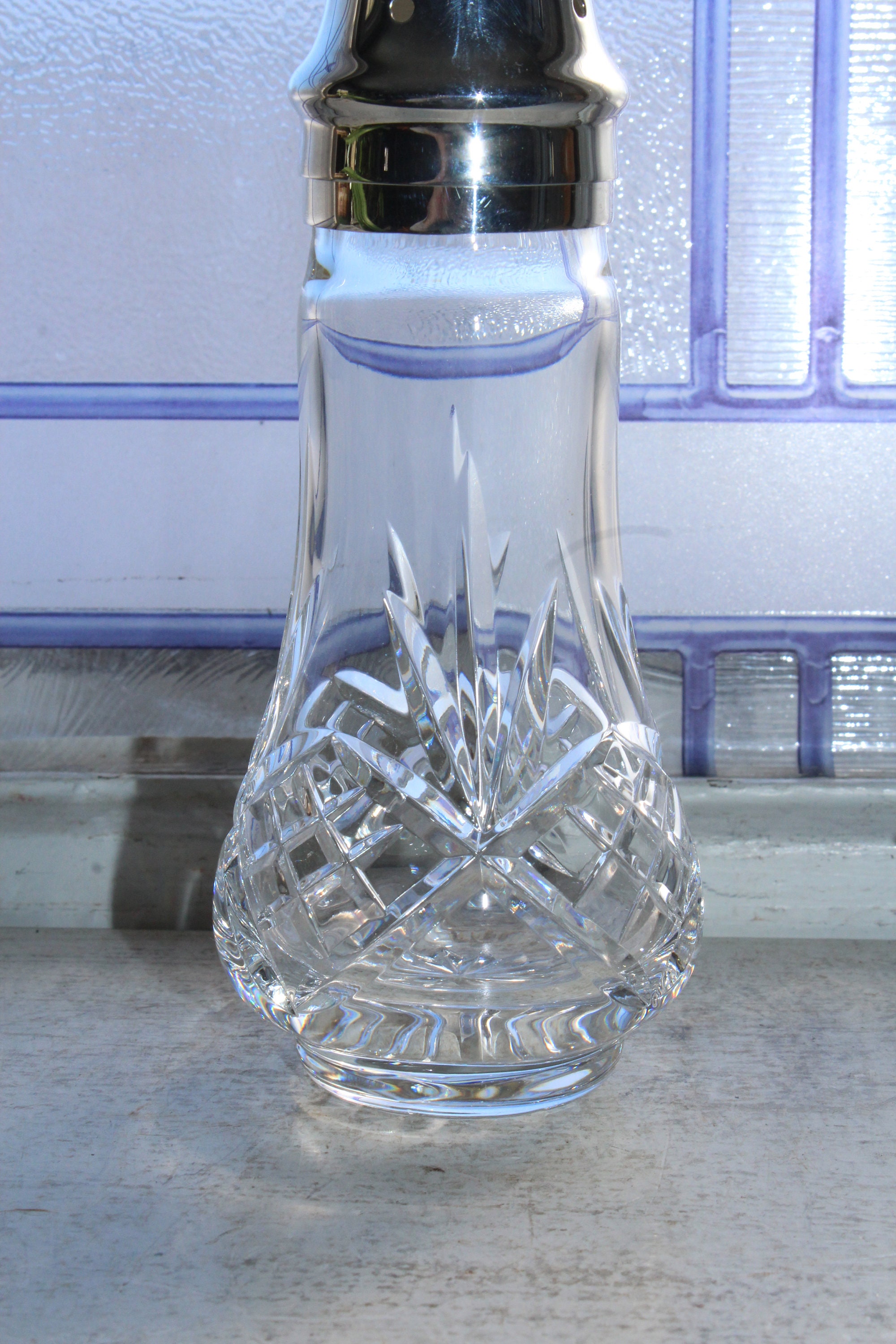 Elegant Vintage Crystal Muffineer Sugar Shaker