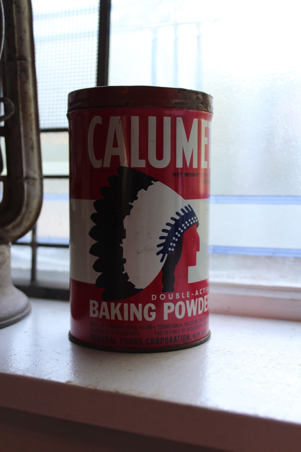 Vintage Calumet Baking Powder Tin Kitchen Spice Tin