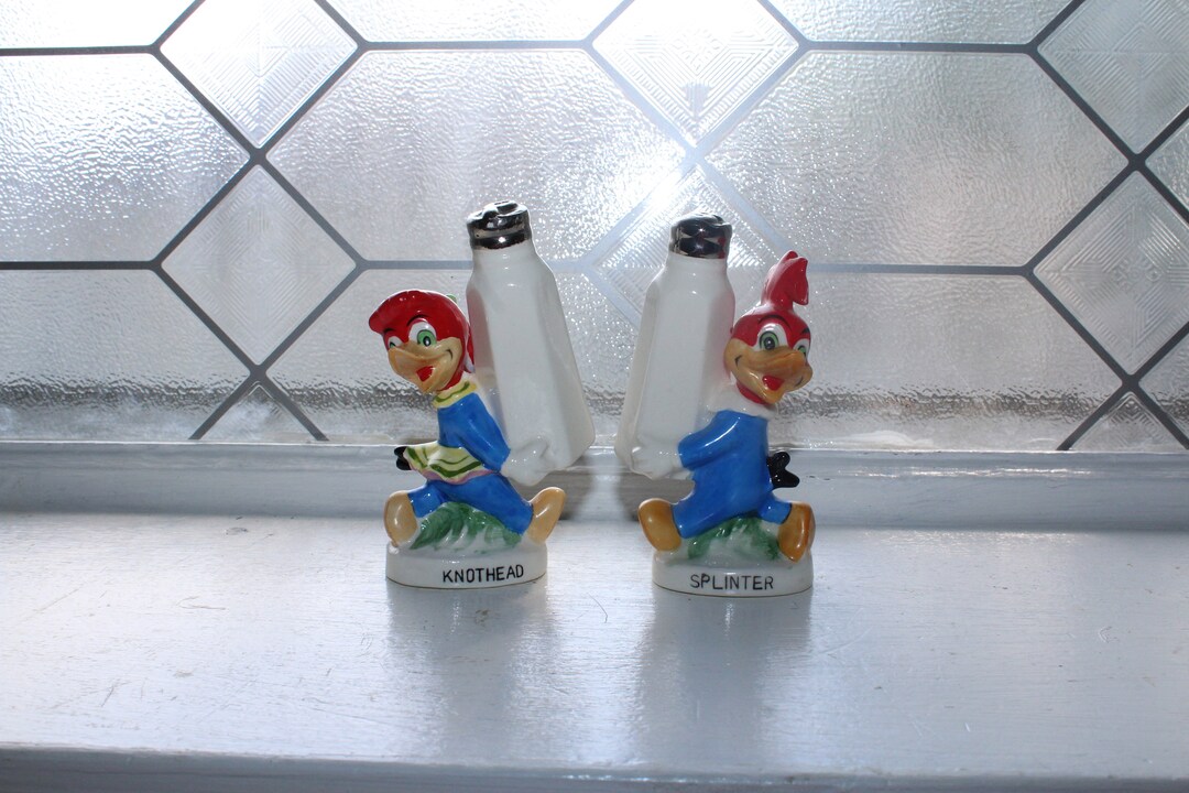 Splinter & Knothead Woody Woodpecker Salt and Pepper Shakers - Etsy