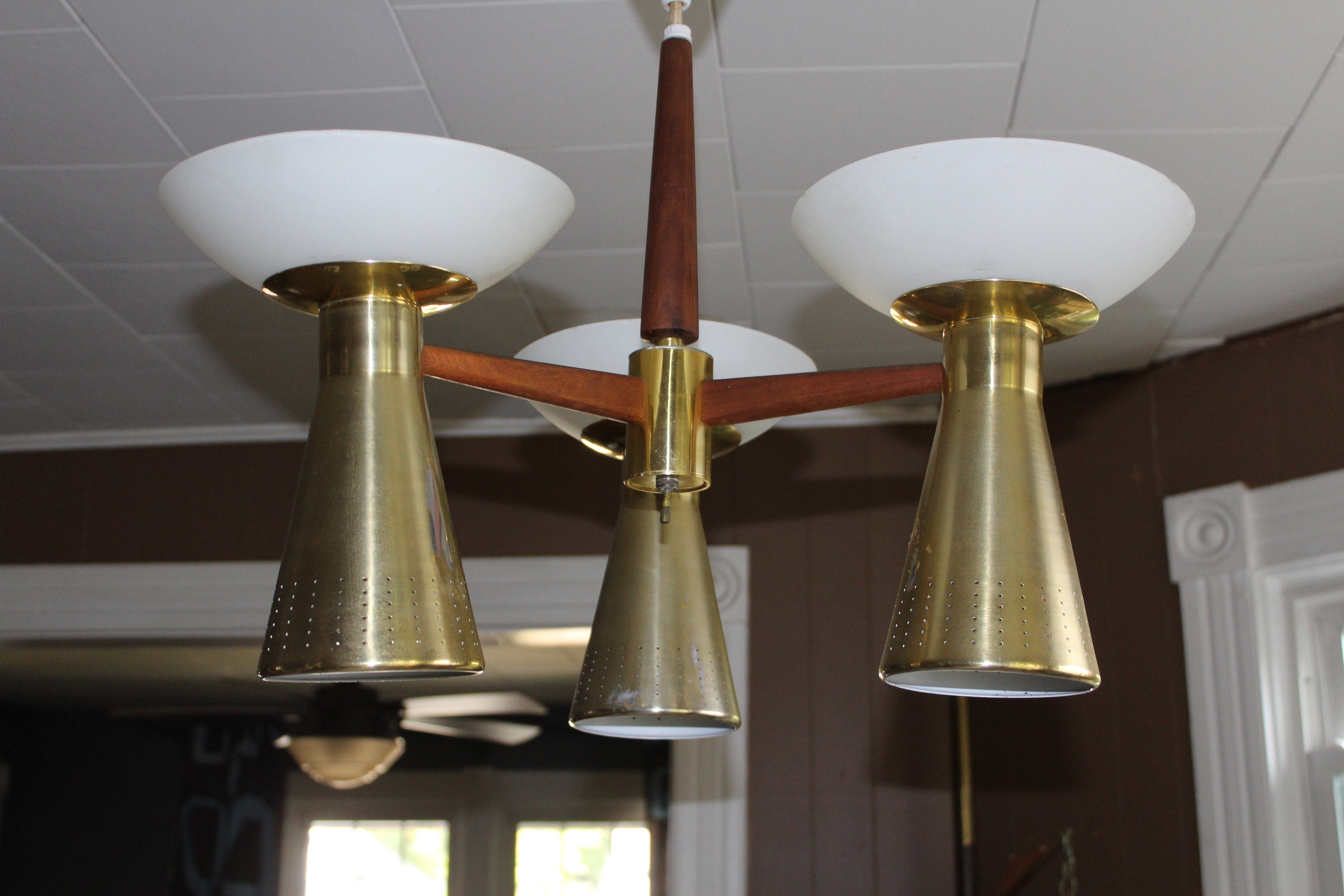 Mid century modern top pull down lights