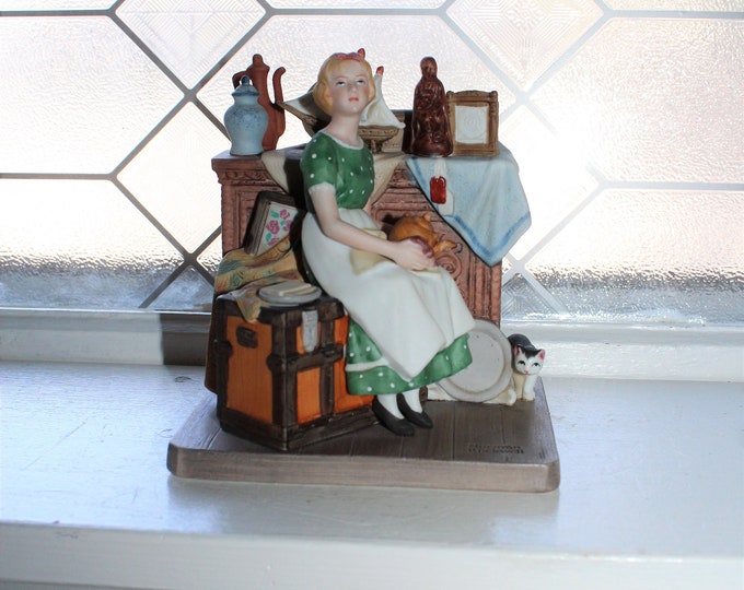 Vintage Norman Rockwell Figurine Dreams In The Antique Shop