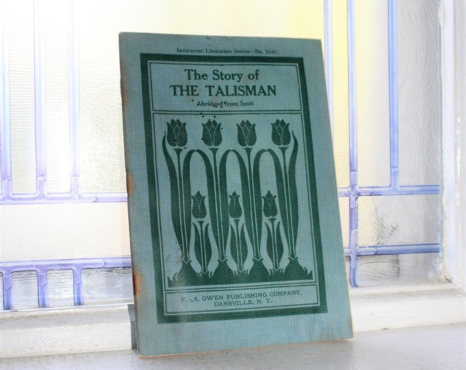 Antique Book The Story of the Talisman 1910s Blue Art Nouveau Cover