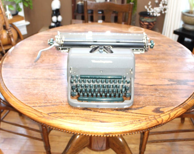 Vintage Remington Typewriter 2-51447 with Green Keys & Extra Wide Roller
