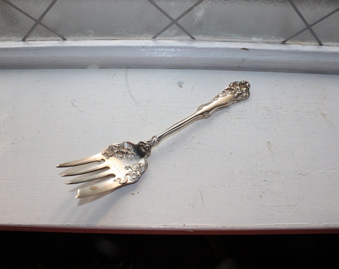 Antique Victorian Serving Fork Wm Rogers Silverplate