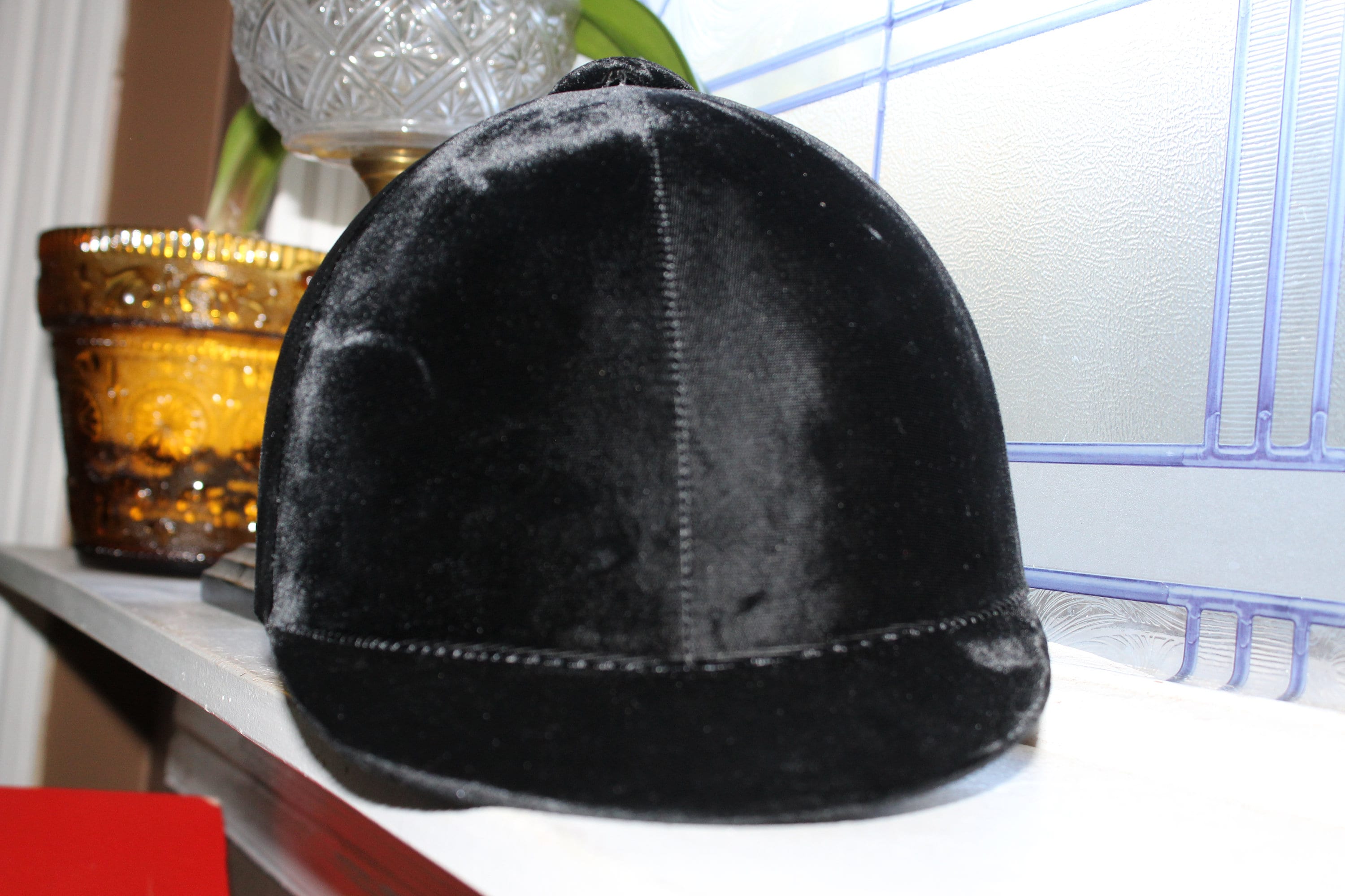 Black Velvet Equestrian Riding Hat Helmet Troxel Grand Prix