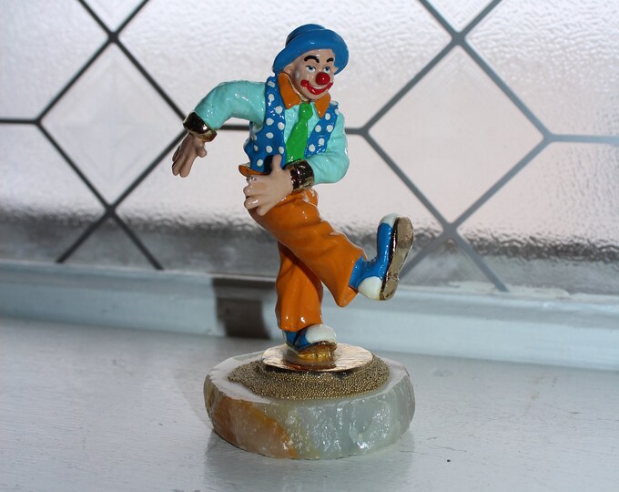 Vintage Ron Lee Clown Figurine Sculpture A Leg Up 2001