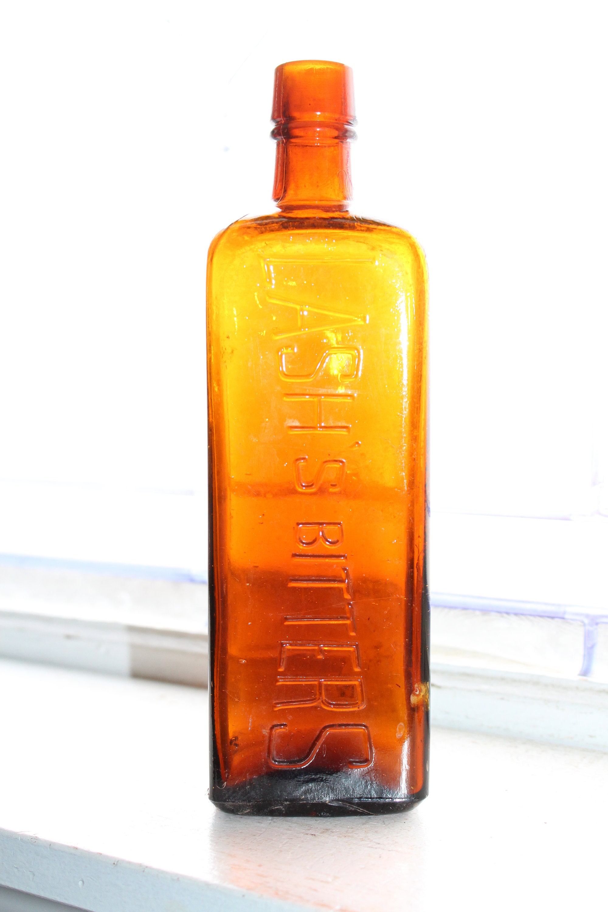 Antique 1800s Brown Lash's Bitters Bottle