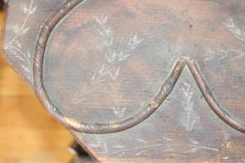 Vintage Rustic Twig Stand Log Cabin Table Adirondack Style Folk Art