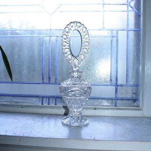 Large Vintage Glass Perfume Bottle 9.5&quot;