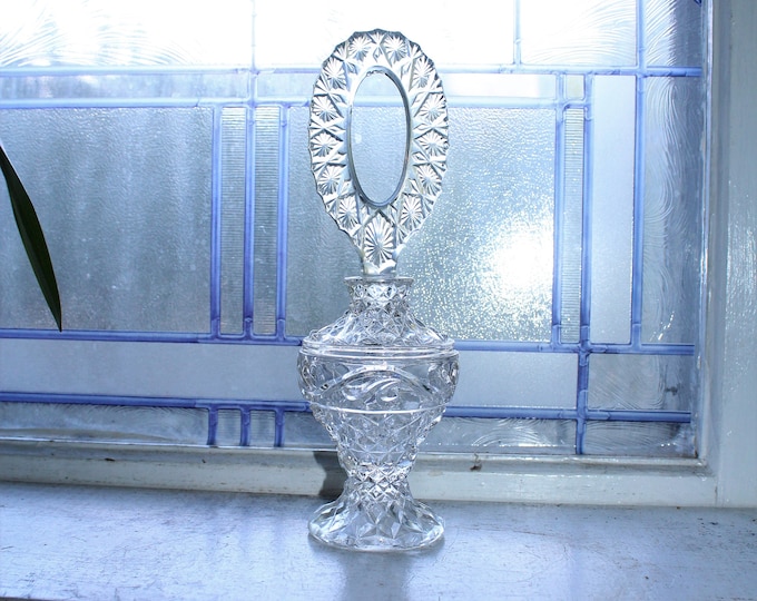 Large Vintage Glass Perfume Bottle 9.5"