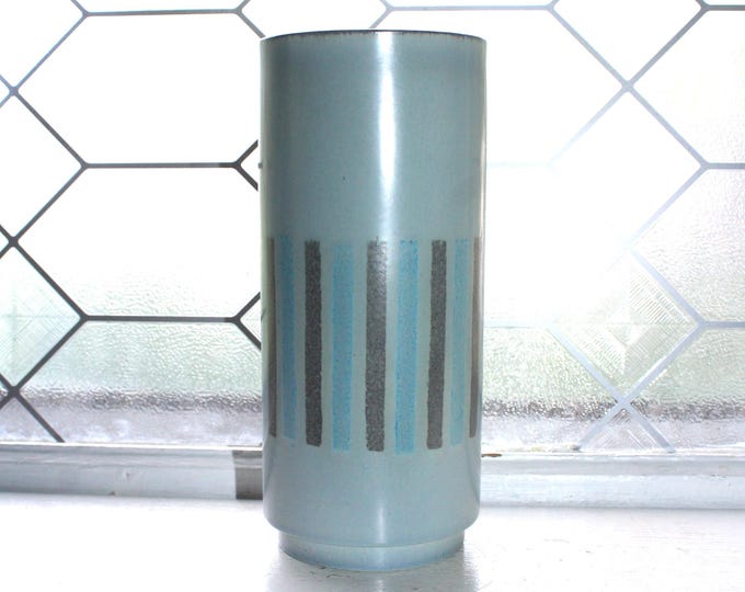 Mid Century Modern Pottery Vase Red Wing 944 Blue Monarch Line