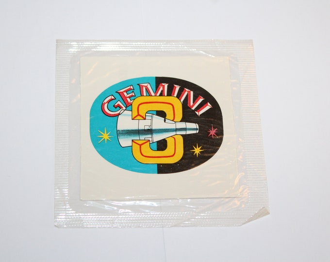 Vintage Gemini 3 Spacecraft Rocket Sticker