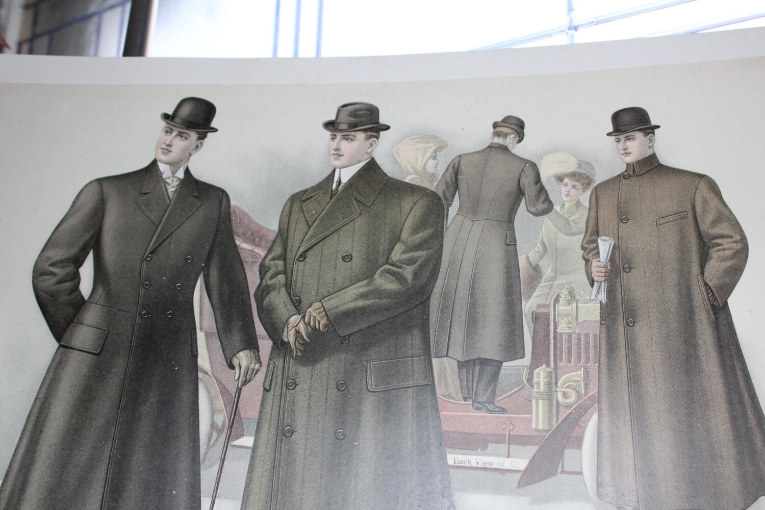 Large Antique Edwardian Mens Fashion Plate Tailor Catalog Print Circa ...