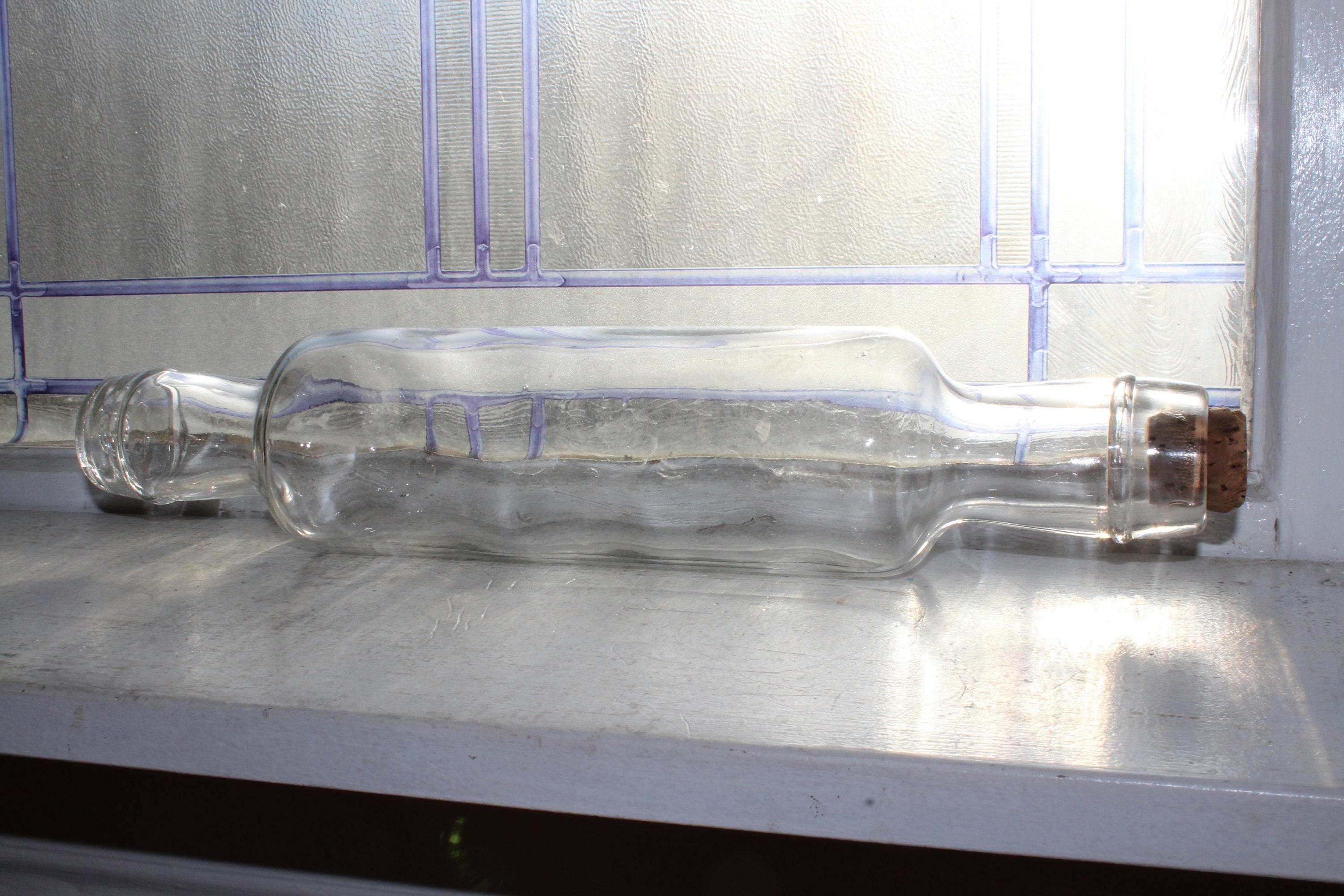 Vintage Glass Rolling Pin with Cork End
