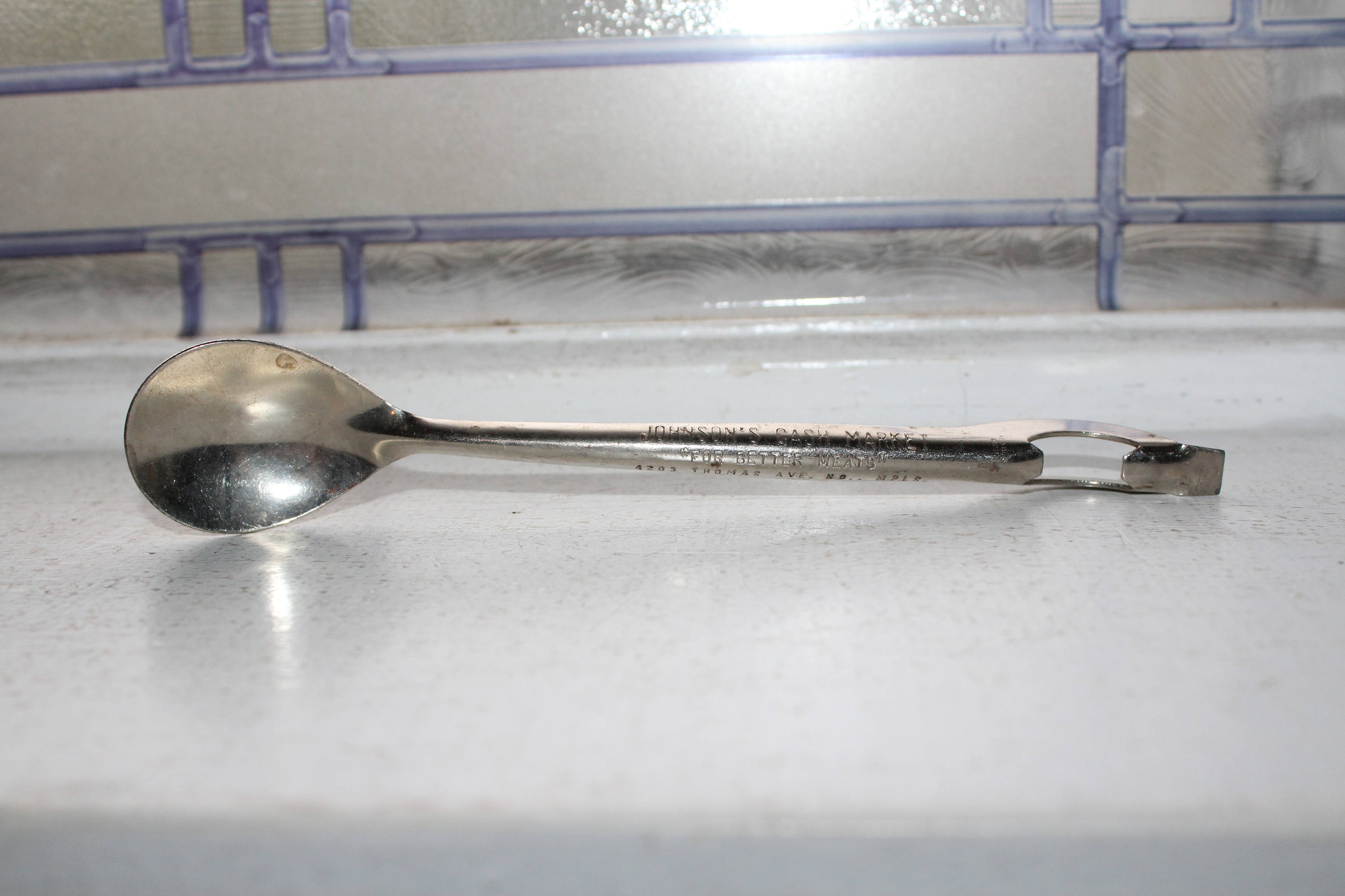 Bartender Spoon Bottle Opener Minneapolis Souvenir Johnson's Market