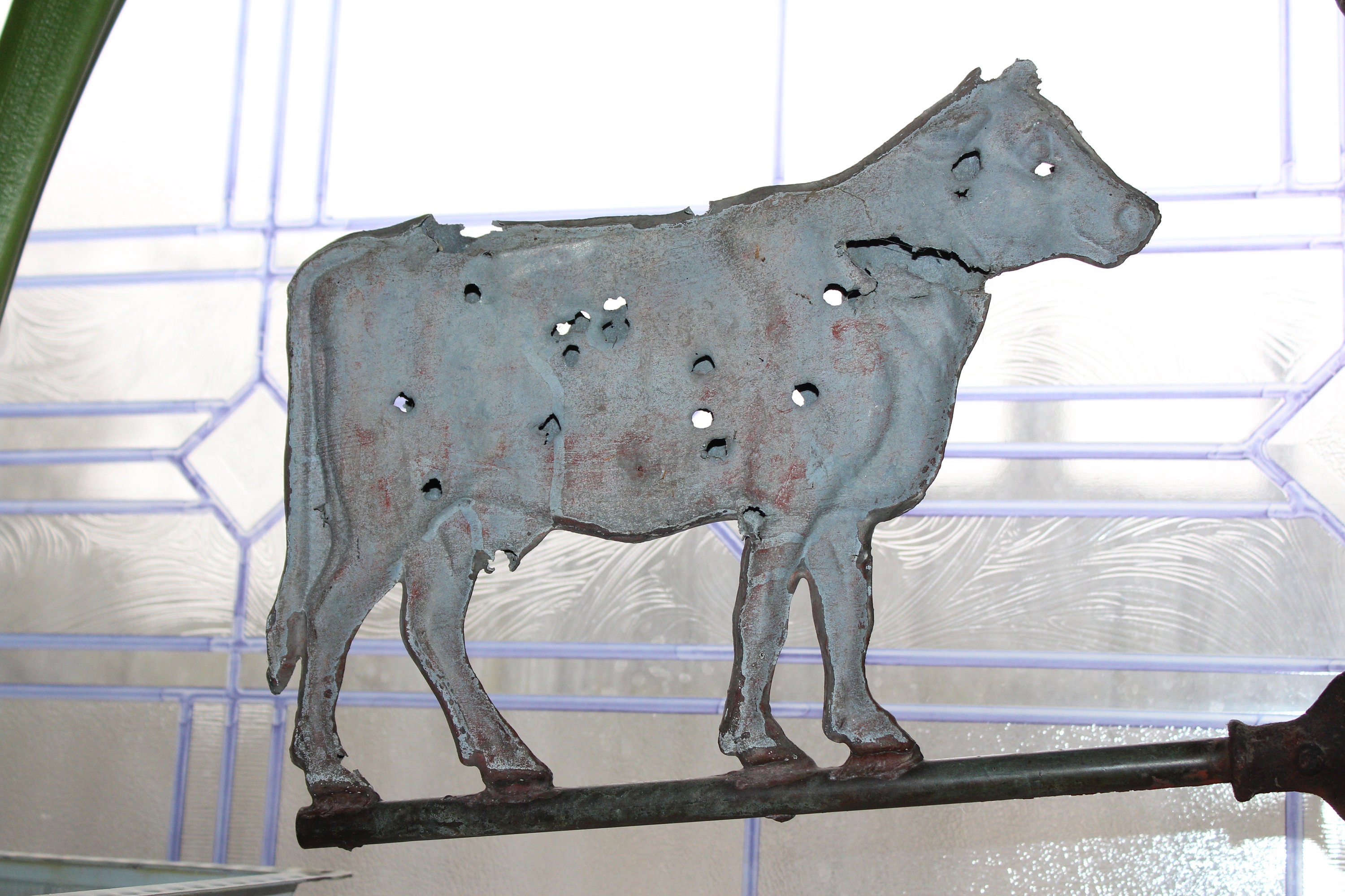 Antique James Cow Weathervane Rustic Farmhouse Decor