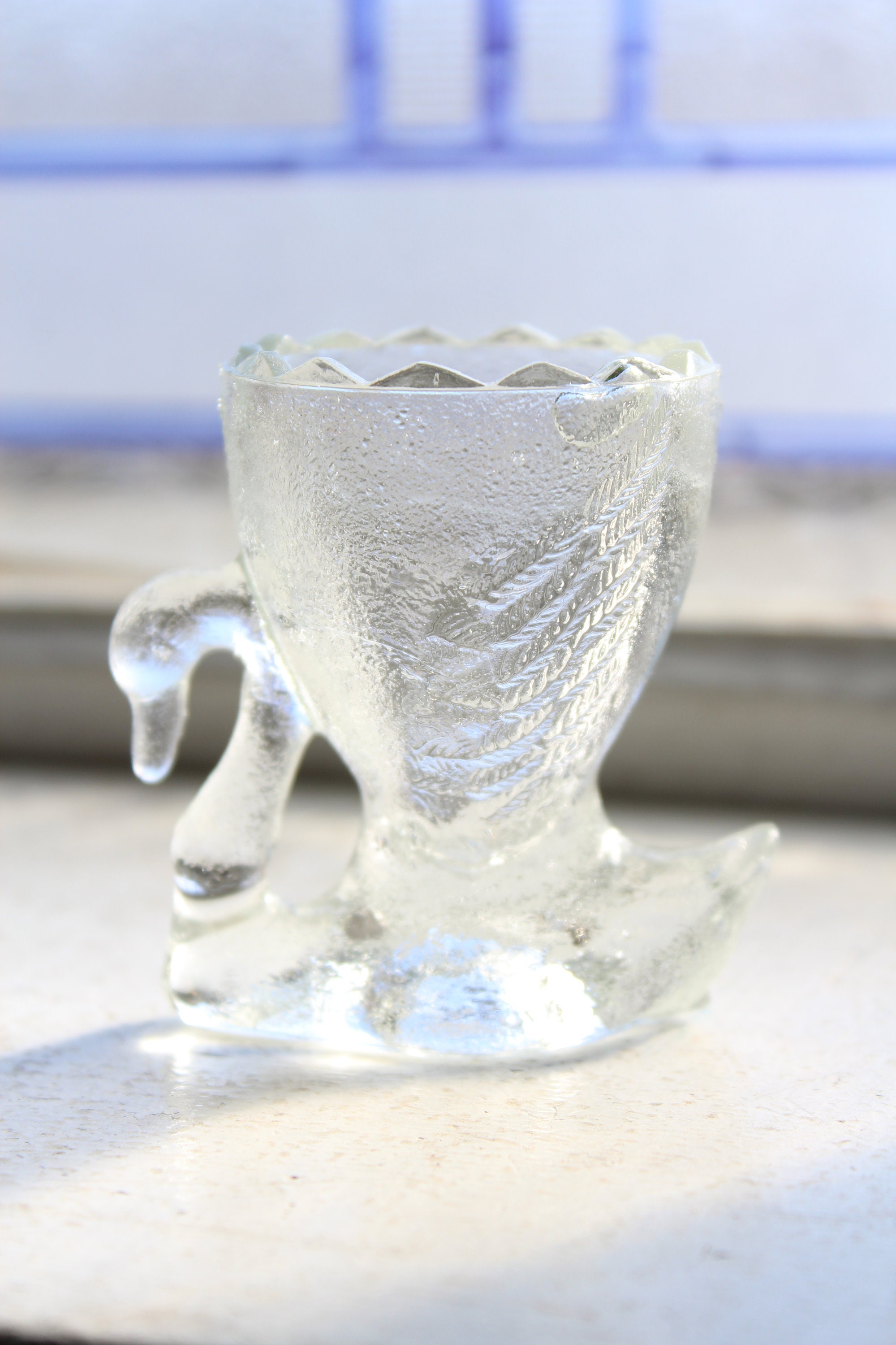 Vintage Swan Toothpick Holder Pressed Glass