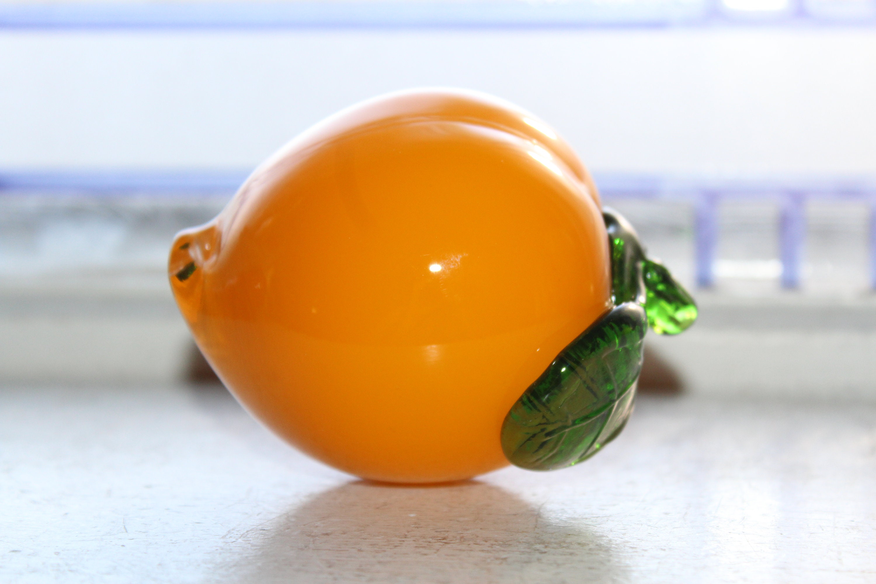 Vintage Murano Glass Fruit Peach Handblown