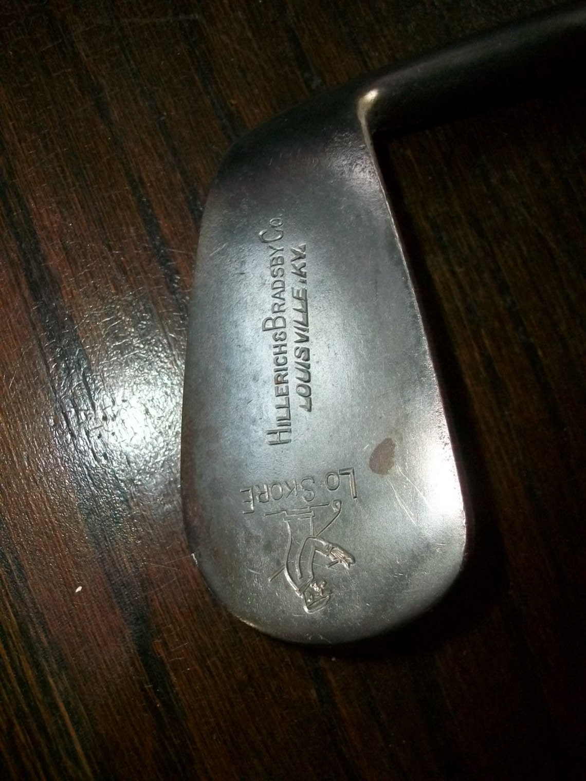 Golf Club Hickory Wood Shaft Hillerich & Bradsby Lo Skore Iron Etsy