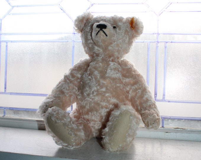 Vintage Steiff Pink Teddy Bear 14 Inch with Growler 000799