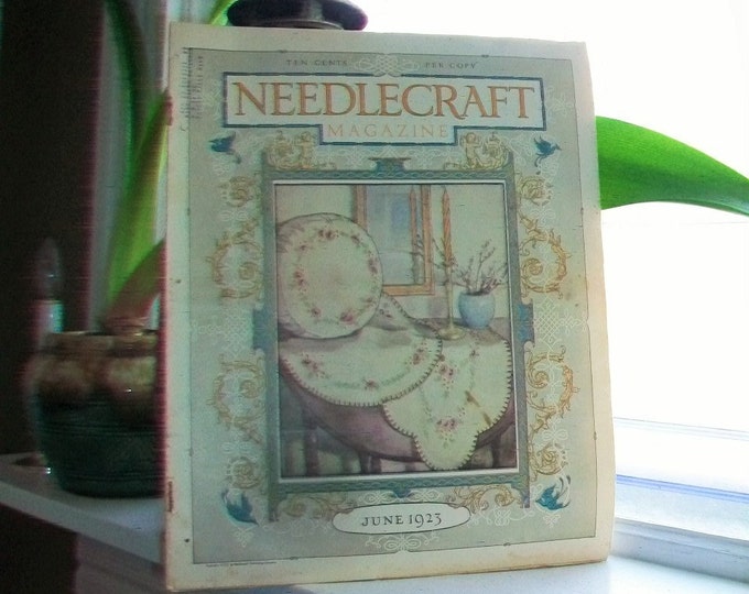 1923 Needlecraft Magazine June Issue with Great Cream Of Wheat Ad Vintage 1910s Sewing