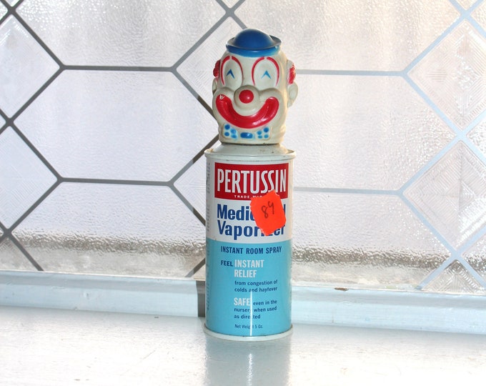 Vintage Pertussin Medicated Vaporizer Bottle with Clown Puppet