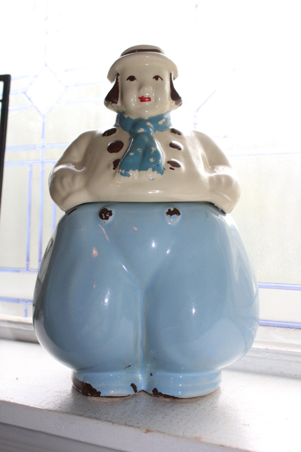 Shawnee Dutch Boy Cookie Jar Vintage 1940s