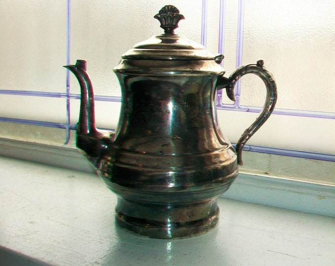 Antique Silverplate Tea Pot Aesthetic Style Anderson