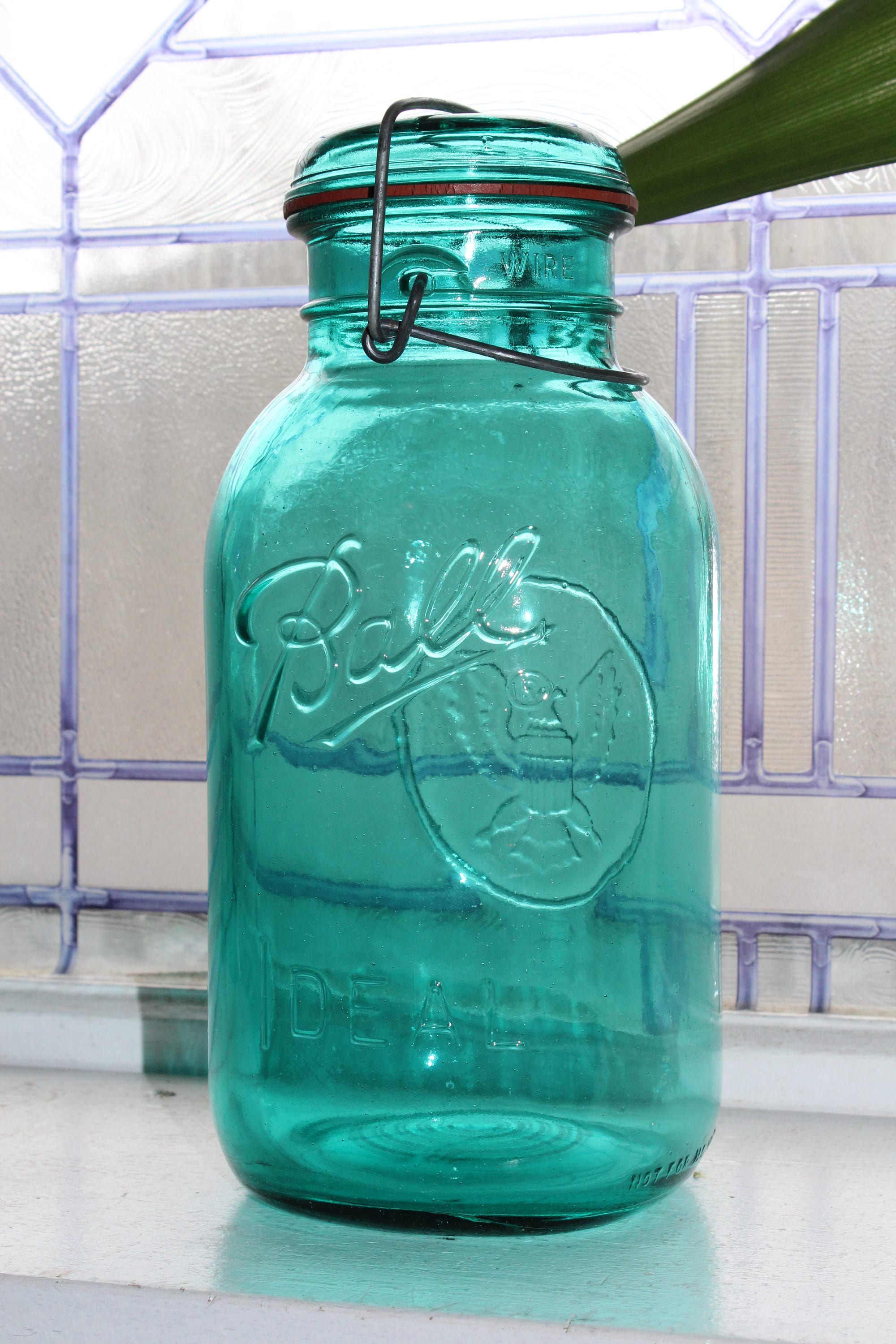 Blue Ball Jar Half Gallon Ball Ideal Bicentennial 1976 Commemorative