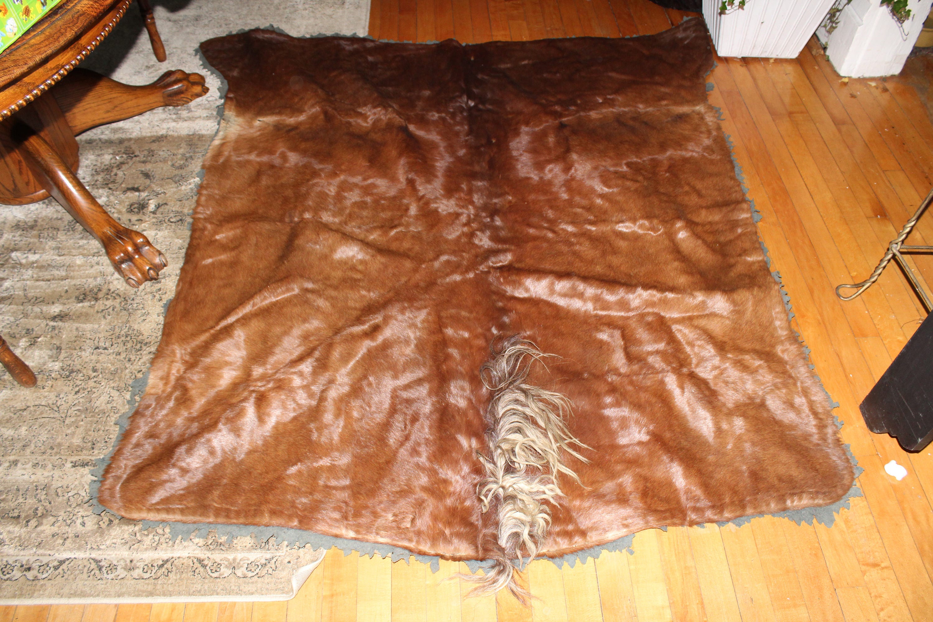 Reserved for Karen Antique Western Horsehide Blanket Lap Robe for