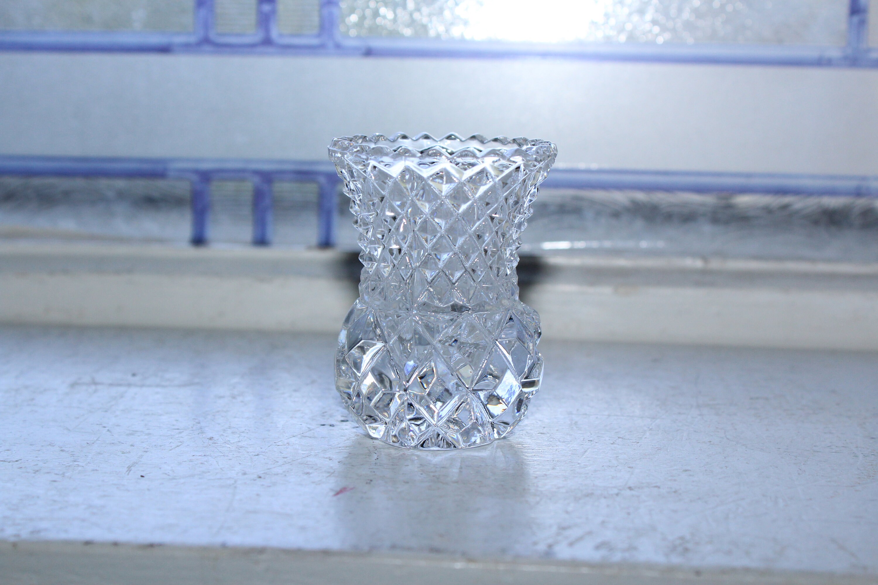 Vintage Lead Crystal Toothpick Holder