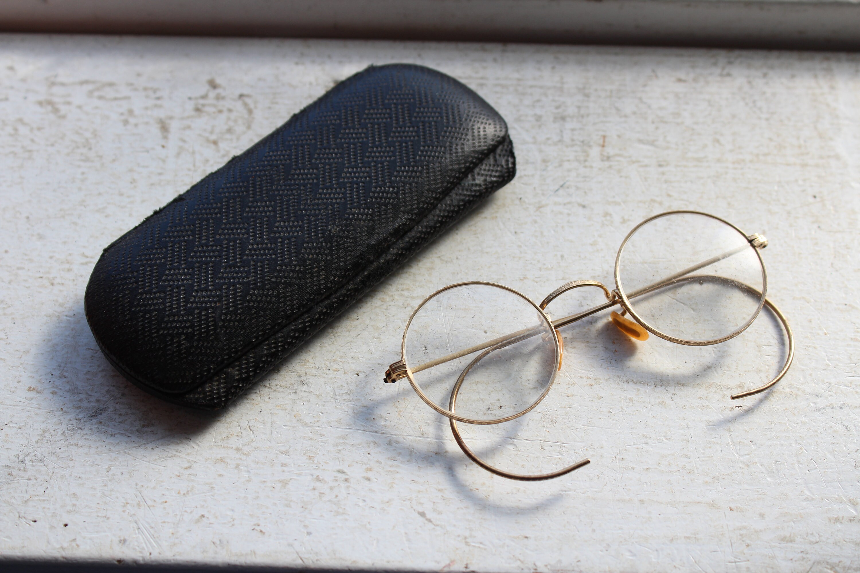 Antique Eye Glasses with Case 12 Karat Gold Filled Bausch & Lomb