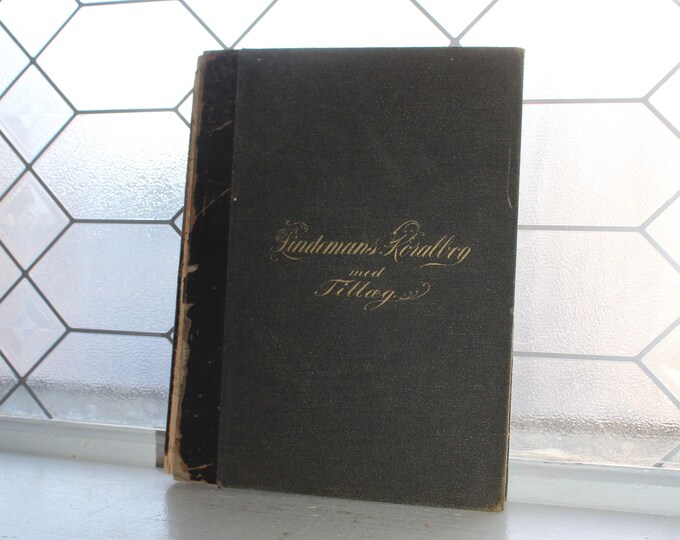 Antique 1916 Lindemanns Koralbog med Tillag Danish Hymnal Song Book