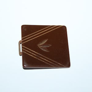 Brown Bakelite Buckle Vintage Art Deco
