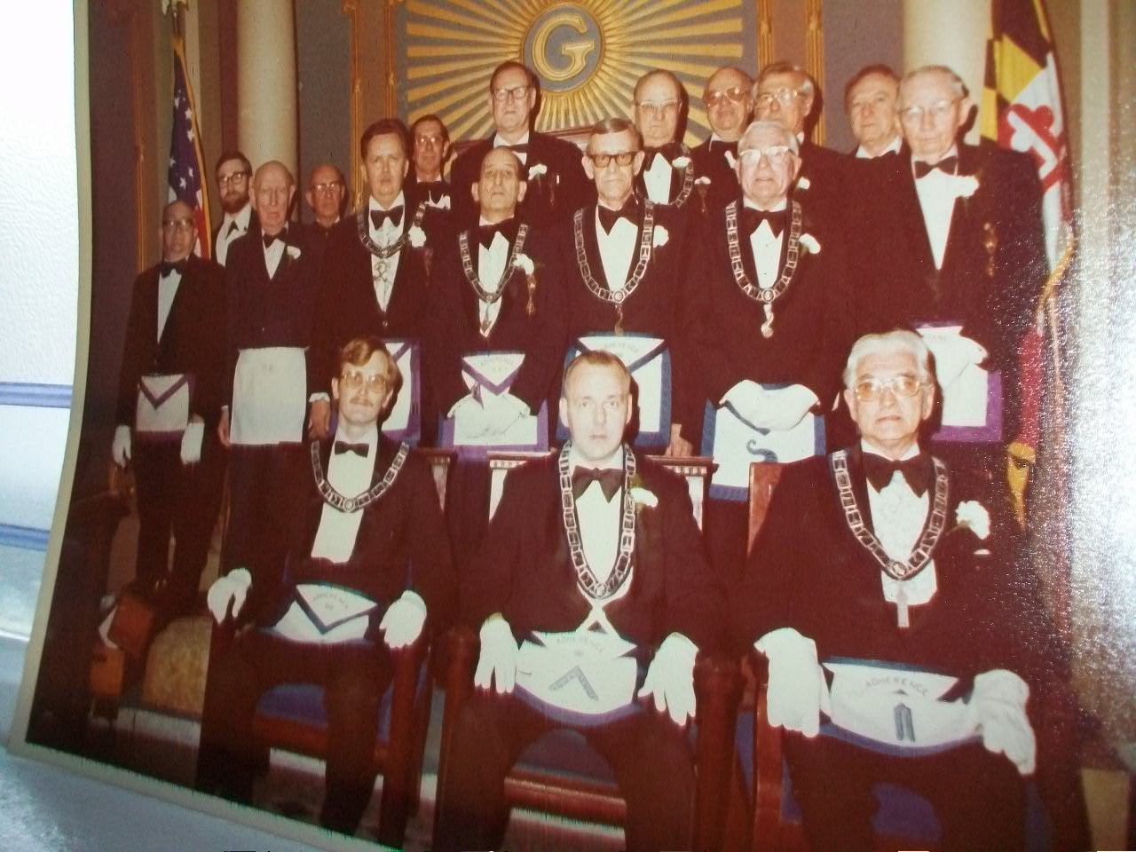 Vintage Masonic Lodge Members Photograph 1960s 10 x 8