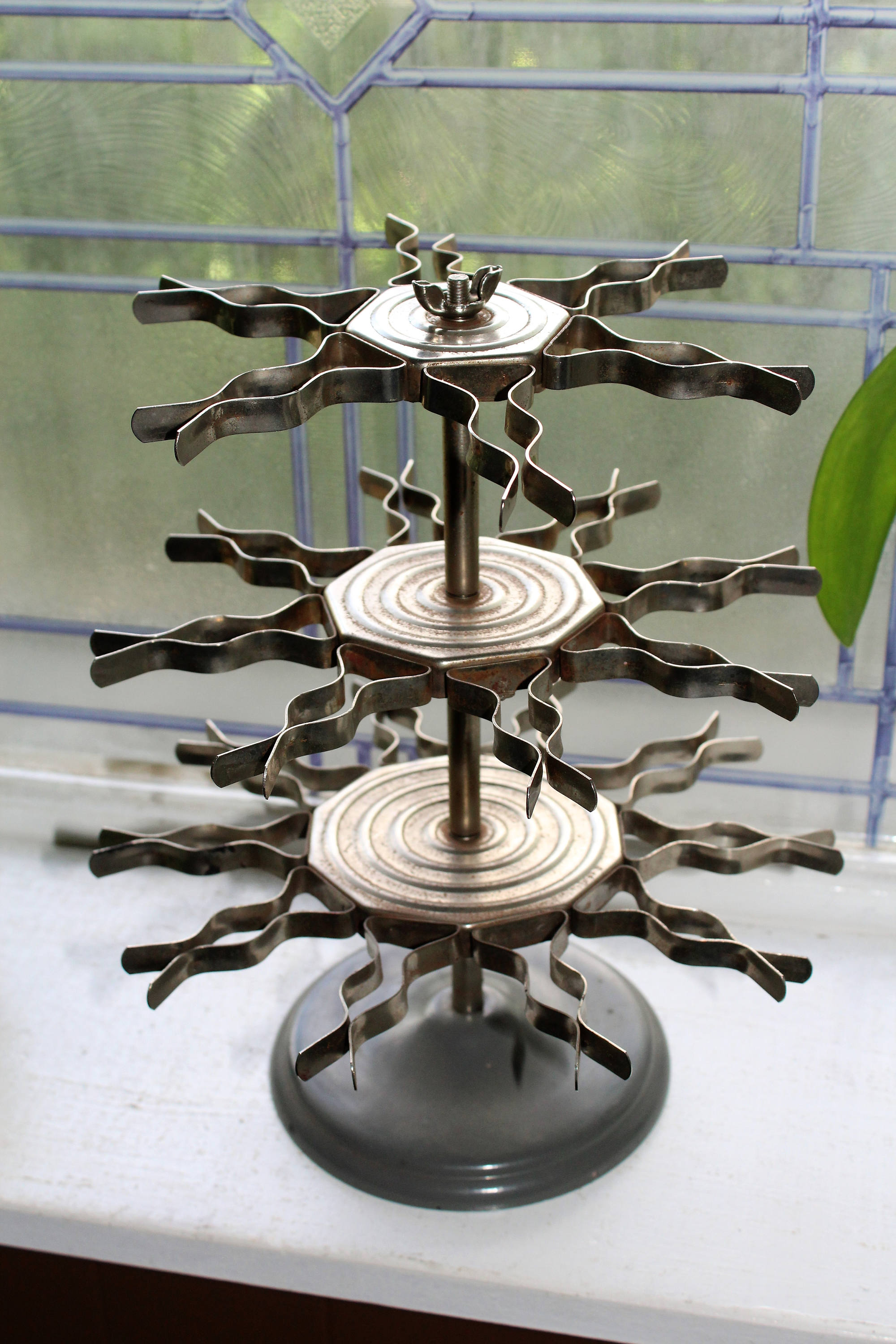 Vintage Rubber Stamp Holder 3 Tier Mid Century Industrial Office Decor