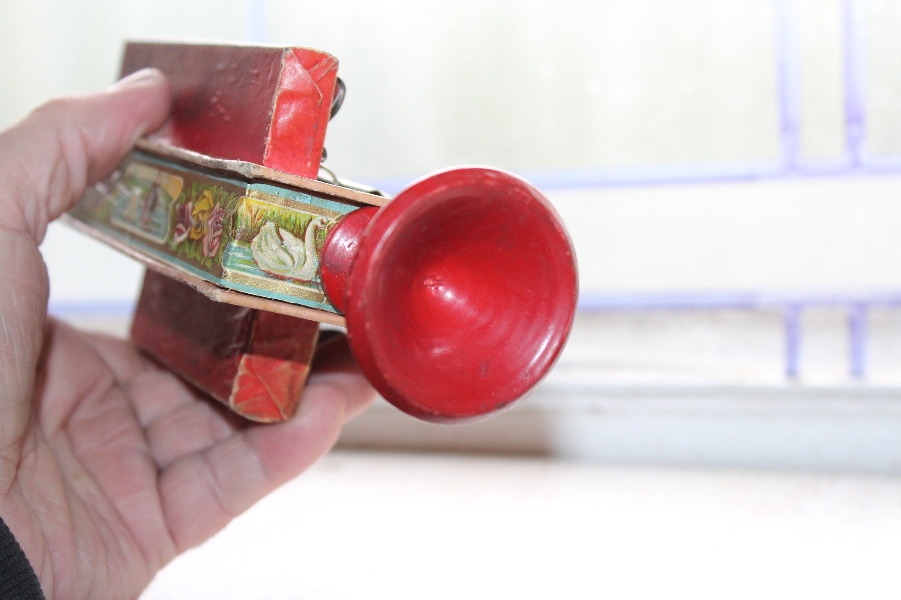 Antique Lithographed Toy Flute Musical Instrument Made in Germany