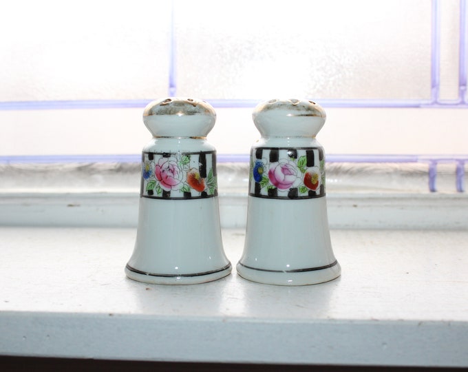 Salt and Pepper Shakers Antique Nippon Hand Painted