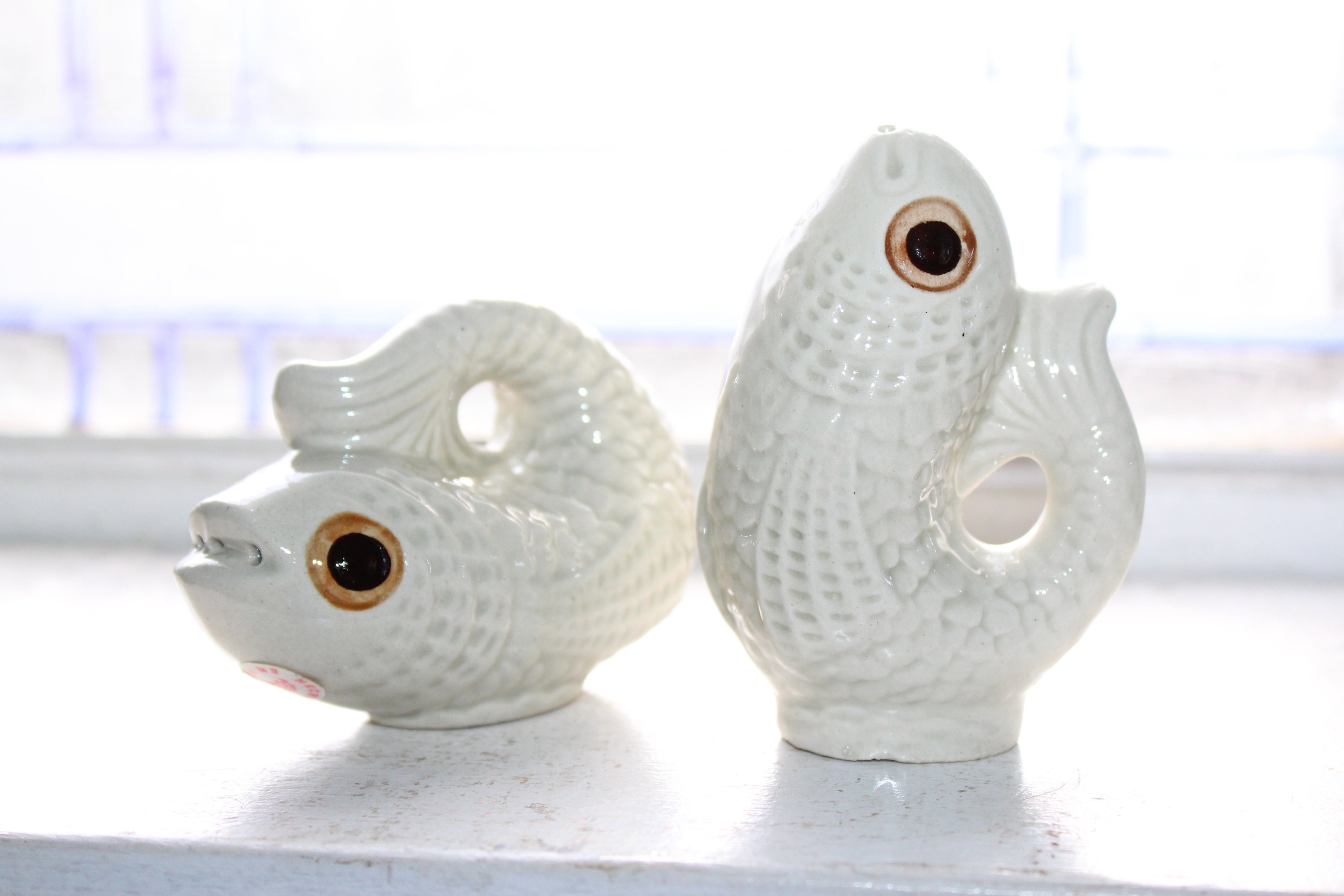 Vintage Salt and Pepper Shakers Large Fish