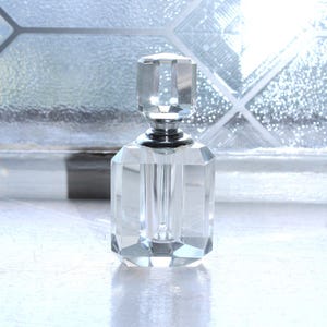 Vintage Faceted Crystal Perfume Bottle Oleg Cassini